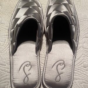 Sam Edelman Silver Braided Slip-On Flats